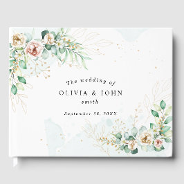 Libro De Visitas Dusty Blue Eucalyptus Greenery Suculento Boda