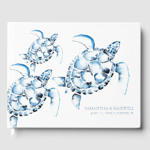 Libro De Visitas Dusty Blue Ocean Boda Guest Book