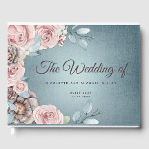 Dusty Blue y Rubor Woodland Winter Wedding