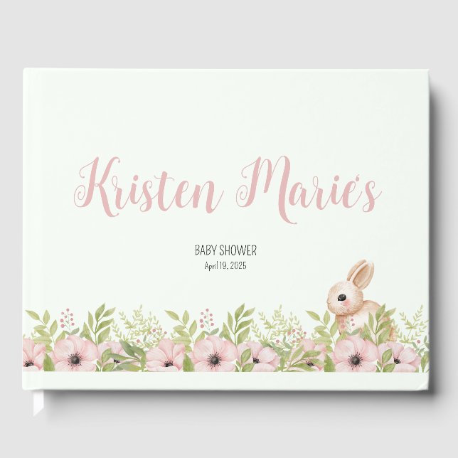 Libro De Visitas Easter Bunny Baby Shower (Anverso)