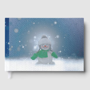 Libro De Visitas El adorable personaje de muñeco de nieve de Navida