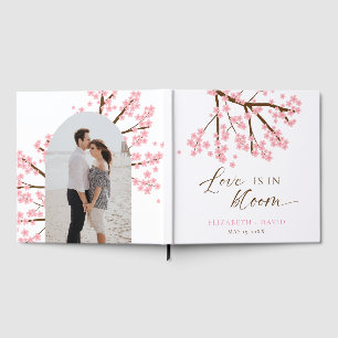Libro De Visitas El amor está en el Boda de florecimiento de cerezo
