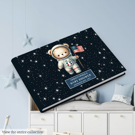 Libro De Visitas El Astronauta de Teddy Bear Moderno es el registro
