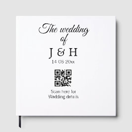 Libro De Visitas El boda de agregar el nombre de pareja QR detalle 