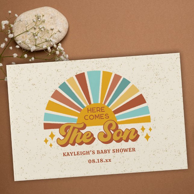 Libro De Visitas El Boho retro viene el Baby Shower del hijo (Subido por el creador)