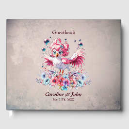 Libro De Visitas El flamingo blanco al estilo personalizado,