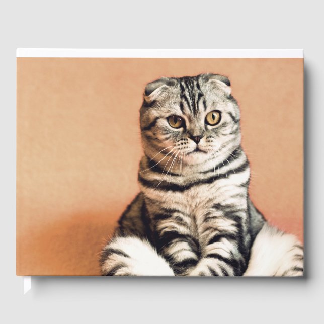 Libro De Visitas El Gatito Cute Se Extiende (Anverso)