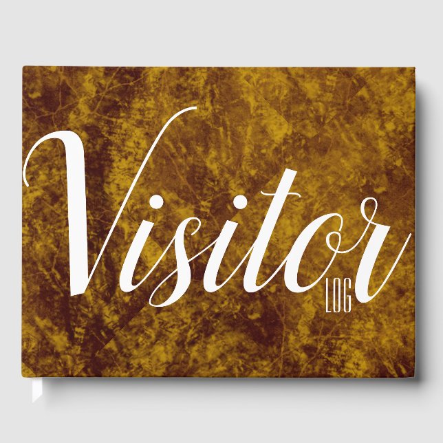 Libro De Visitas El mármol de cuero parece falso | Manual de regist (Anverso)