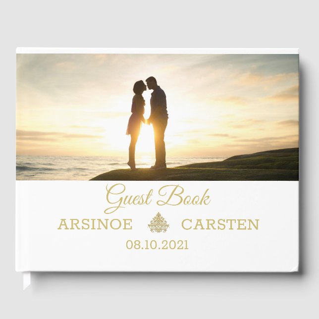 Libro De Visitas Elegancia dorada (Anverso)