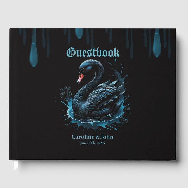 Libro De Visitas Elegancia en movimiento, el cisne negro, (Anverso)