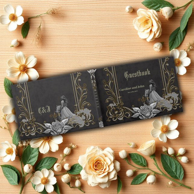 Libro De Visitas Elegancia en plata y negro. (Subido por el creador)