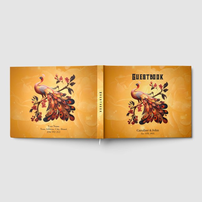 Libro De Visitas Elegancia en plumas (Lleno)