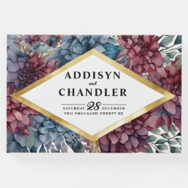 Libro De Visitas Elegancia encantada Boda floral con solera