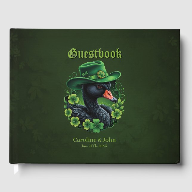 Libro De Visitas Elegancia irlandesa, el cisne negro de San Patrici (Anverso)