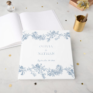 Libro De Visitas Elegancia Vintage: Boda Floral Clásica