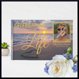 Libro De Visitas Elegant Celebration Of Life Sunset Ocean Photo