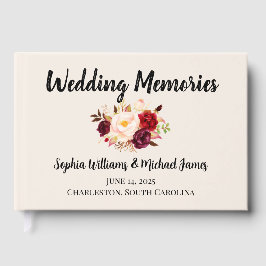 Libro De Visitas Elegant Floral Wedding