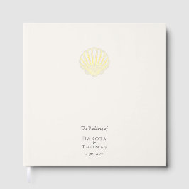 Libro De Visitas Elegant Gold Seashell Wedding