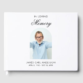 Libro De Visitas Elegant In Loving Memory Photo White Keepsake