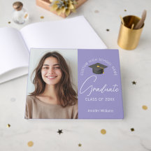 Elegant Lavender Graduation Photo Custom Party