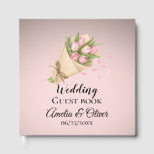 Élégant Pink Tulipes Bouquet Boda