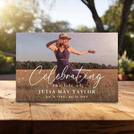 Libro De Visitas Elegant Script Photo Celebrating the Life of 