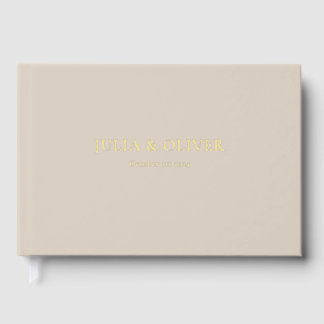 Libro De Visitas Elegant Simple Wedding | Linen Foil Design
