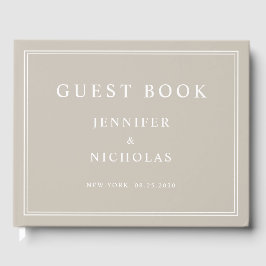 Libro De Visitas Elegant Taupe Wedding