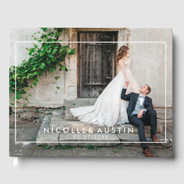 Libro De Visitas Elegant wedding photo of the (Anverso)