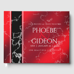 Libro De Visitas Elegante 42º Aniversario de Boda de Jasper