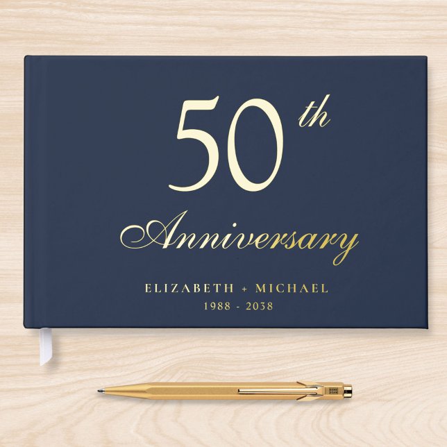 Libro De Visitas Elegante 50° Aniversario Boda (Subido por el creador)