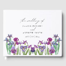 Elegante acuarela Iris floral boda