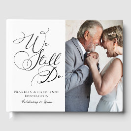 Libro De Visitas Elegante Aniversario Vow Foto De Renovación