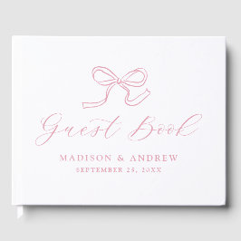 Libro De Visitas Elegante Arco de Boda Rosa Rosado