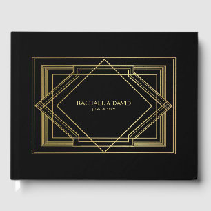 Libro De Visitas Elegante Art Deco Gatsby Style Boda