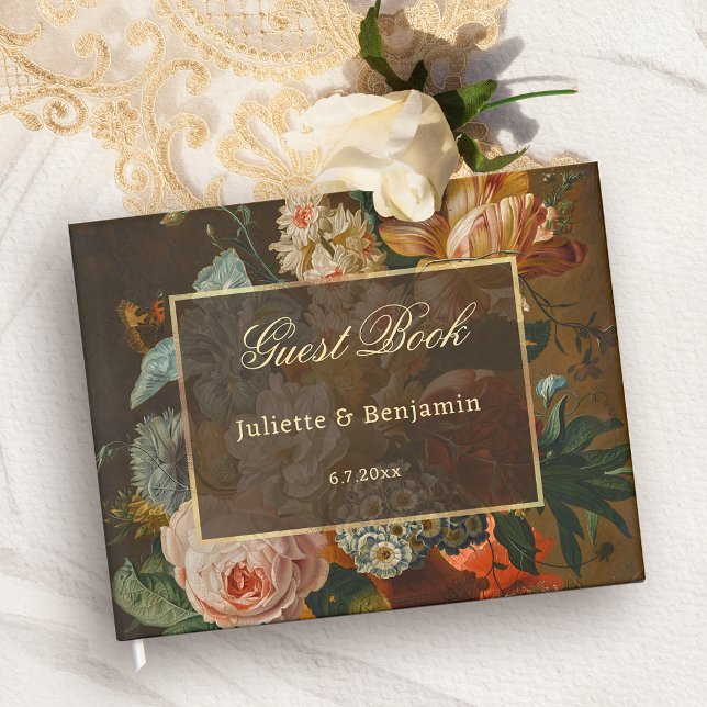 Libro De Visitas Elegante Arte Floral de Bodegón para Bodas (Subido por el creador)