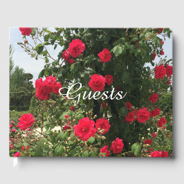 Libro De Visitas Elegante ascendiendo rosas rojas