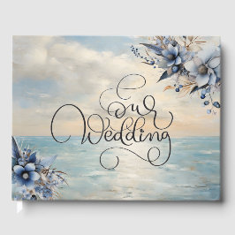 Libro De Visitas Elegante atardecer sutil y Boda floral