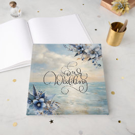 Libro De Visitas Elegante atardecer sutil y Boda floral