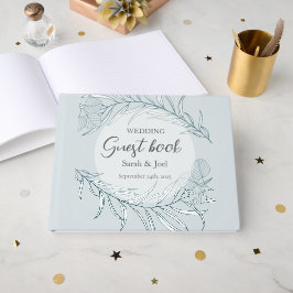 Libro De Visitas Elegante Boda Boho Wildflower