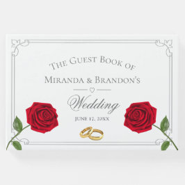 Libro De Visitas Elegante Boda clásico floral simple