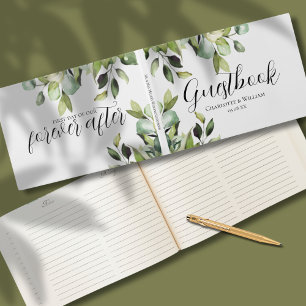 Libro De Visitas Elegante Boda de Botánicos Verdes