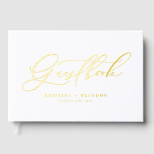 Libro De Visitas Elegante Boda de caligrafía moderna