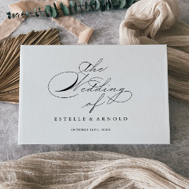 Libro De Visitas Elegante Boda de caligrafía moderna