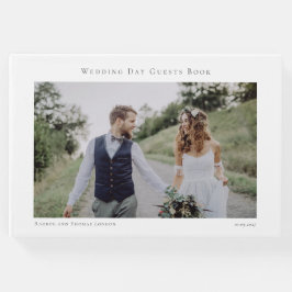 Libro De Visitas Elegante Boda de escritura Minimalista fotográfica