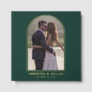 Libro De Visitas Elegante Boda de fotografía de arco moderno