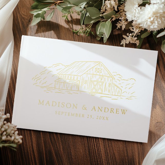Libro De Visitas Elegante Boda de fotografía de Relieve metalizado  (Subido por el creador)