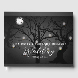 Libro De Visitas Elegante Boda de fotografía gótico oscuro de la se