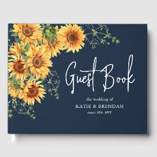 Libro De Visitas Elegante Boda de Giro Caído
