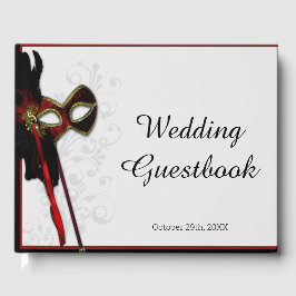 Libro De Visitas Elegante Boda de Masquerade